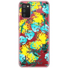 Чохол для Samsung Galaxy A02s (A025) MixCase патріотичні жовто-блакитні квіти