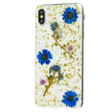 Чохол гербарій для iPhone Xs Max синій