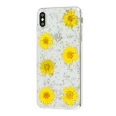 Чохол гербарій для iPhone Xs Max жовтий