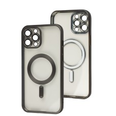 Чохол для iPhone 12 Pro Max Titanium Fibra Chrome MagSafe black