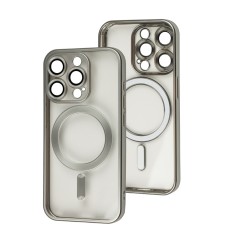 Чохол для iPhone 15 Pro Titanium Fibra Chrome MagSafe silver