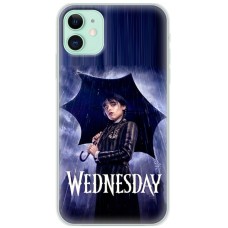 Чохол для iPhone 12 mini Mixcase Венздей під парасолькою