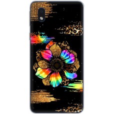 Чохол для Samsung Galaxy A01 Core (A013) MixCase Леопард райдужна квітка
