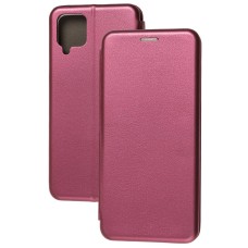 Чохол книжка Premium для Samsung Galaxy A12 (A125) бордовий