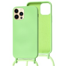 Чохол для iPhone 12 / 12 Pro Wave Lanyard with logo mint gum