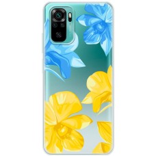 Чохол для Xiaomi Redmi Note 10 / 10s MixCase патріотичні синьо-жовті квіти