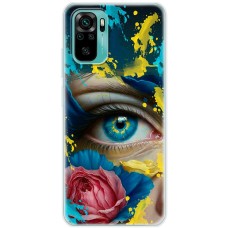 Чохол для Xiaomi Redmi Note 10 / 10s MixCase патріотичні Синє жіноче око