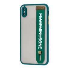 Чохол для iPhone Xs Max WristBand peace зелений