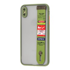 Чохол для iPhone Xs Max WristBand air оливковий