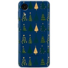 Чохол для Samsung Galaxy A03 Core (A032) MixCase Новий рік патерн ялинки в ряд