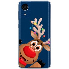 Чохол для Samsung Galaxy A03 Core (A032) MixCase Новий рік олень у гірлянді