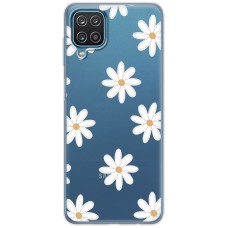 Чохол для Samsung Galaxy A12 / M12 Mixcase квіти патерн ромашок