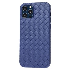 Чохол для iPhone 12 / 12 Pro Weaving case синій