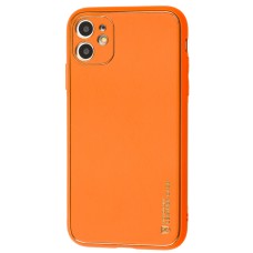 Чохол для iPhone 11 Leather Xshield orange