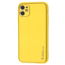 Чохол для iPhone 11 Leather Xshield yellow