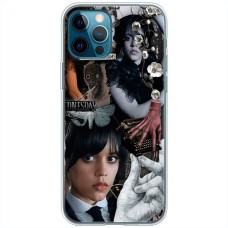 Чохол для iPhone 13 Pro Mixcase Венздей колаж друкарська машинка