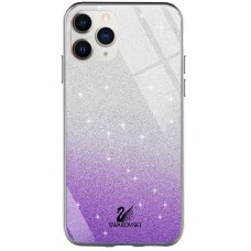 Чохол для iPhone 11 Pro Swaro glass сріблясто-фіолетовий