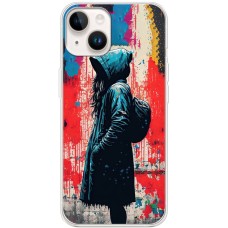 Чохол для iPhone 15 Plus MixCase асорті дівчина в плащі