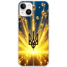 Чохол для iPhone 15 Plus MixCase патріотичні Тризуб у золоті