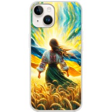 Чохол для iPhone 15 Plus MixCase патріотичні дівчина в полі