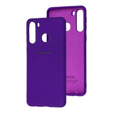 Чохол для Samsung Galaxy A21 (A215) Silicone Full фіолетовий