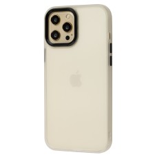 Чохол для iPhone 12 Pro Max Metal Buttons білий