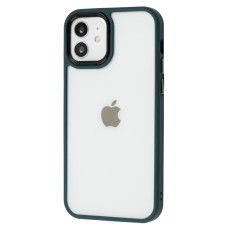 Чохол для iPhone 12/12 Pro Metal Buttons темно-зелений