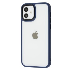 Чохол для iPhone 12/12 Pro Metal Buttons темно-синій