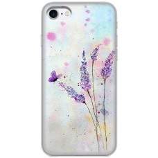 Чохол для iPhone 7/8 Mixcase квіти акварельна лаванда з метеликом