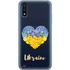 Чохол для Samsung Galaxy A01 (A015) MixCase патріотичні серце з квітами
