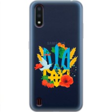 Чохол для Samsung Galaxy A01 (A015) MixCase патріотичні герб у квітах