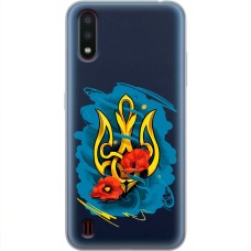 Чохол для Samsung Galaxy A01 (A015) MixCase патріотичні герб із маками