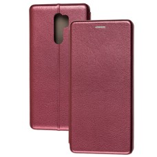 Чохол книжка Premium для Xiaomi Redmi 9 бордовий