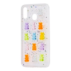 Чохол для Samsung Galaxy M20 (M205) 3D confetti "ведмедика"