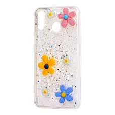 Чохол для Samsung Galaxy M20 (M205) 3D confetti "ромашка"