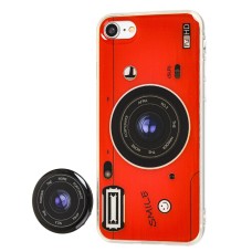 Чохол Photo Popsocket для iPhone 7/8 з попсокетом червоний