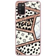Чохол для Samsung Galaxy A02s (A025) MixCase Леопард Louis Vuitton мозаїка