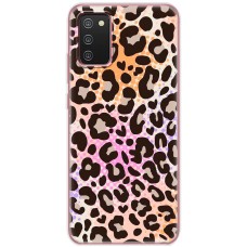 Чохол для Samsung Galaxy A02s (A025) MixCase Леопард рожево-жовтогарячий