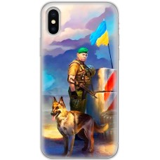 Чохол для iPhone X / Xs MixCase патріотичні прикордонники