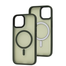 Чохол для iPhone 15 WAVE Matte Insane MagSafe green
