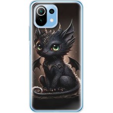 Чохол для Xiaomi Mi 11 Lite MixCase асорті чорний дракоша