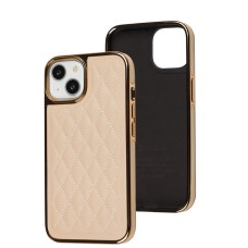 Чохол для iPhone 14 Puloka leather case pink sand