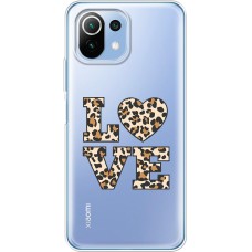 Чохол для Xiaomi Mi 11 Lite MixCase Леопард love