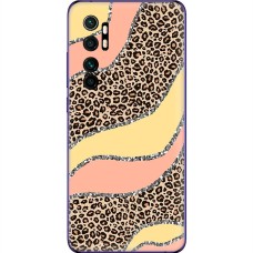 Чохол для Xiaomi Mi Note 10 Lite MixCase Леопард жовто-рожевий