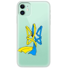 Чохол для iPhone 11 MixCase патріотичні синє-жовтий Тризуб