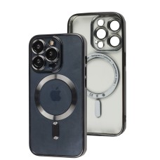 Чохол для iPhone 14 Pro Fibra Chrome MagSafe black