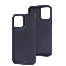 Чохол для iPhone 12 Pro Max Metal Bezel темно-синій