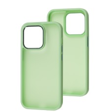 Чохол для iPhone 14 Pro Metal Bezel салатовий