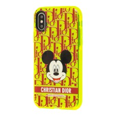 Чохол для iPhone X / Xs Neon print Міккі Маус CD
