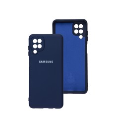 Чохол для Samsung Galaxy A12 (A125) / M12 (M127) Silicone Full camera синій / midnig